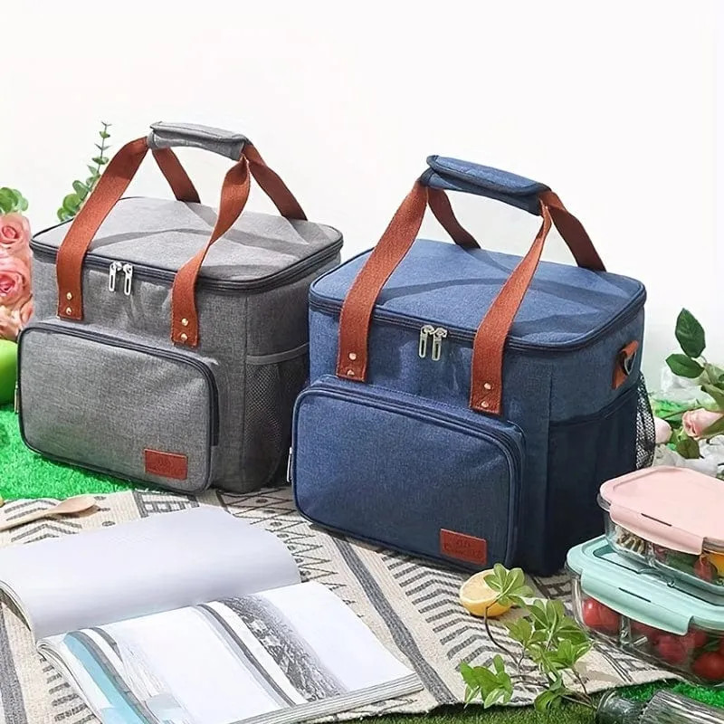 Wiederverwendbare, doppellagige, isolierte Lunchtasche – perfekt für Arbeit, Picknick, Schule oder Reisen.