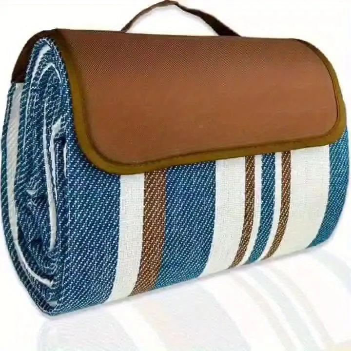 1 Stück Picknickdecken, zweilagige Picknickdecke, wasserabweisend, handliche Matte für den Außenbereich, Tragetasche, Frühlings- und Sommer-Campingdecke, ideal für den Strand