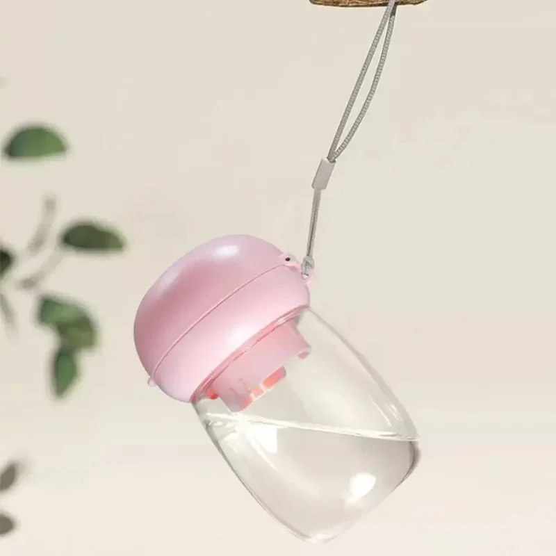300ml Tragbare Haustier-Wasserflasche Outdoor-Reise-Trinkbecher Futternapf mit Trageband für kleine und mittelgroße Katzen Hunde Heimtierbedarf