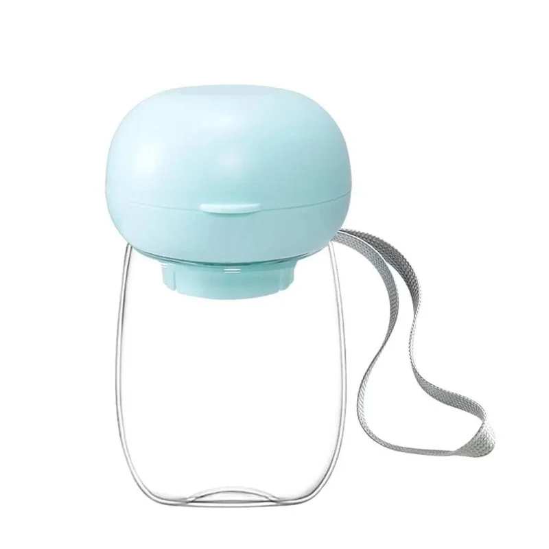 300ml Tragbare Haustier-Wasserflasche Outdoor-Reise-Trinkbecher Futternapf mit Trageband für kleine und mittelgroße Katzen Hunde Heimtierbedarf