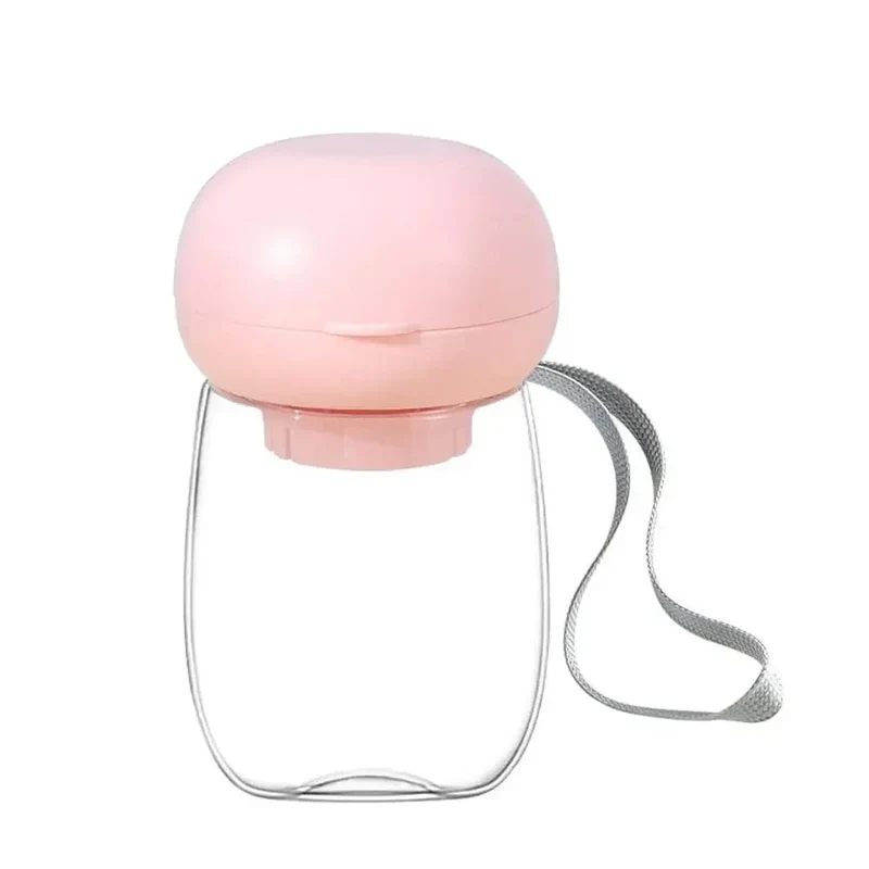 300ml Tragbare Haustier-Wasserflasche Outdoor-Reise-Trinkbecher Futternapf mit Trageband für kleine und mittelgroße Katzen Hunde Heimtierbedarf