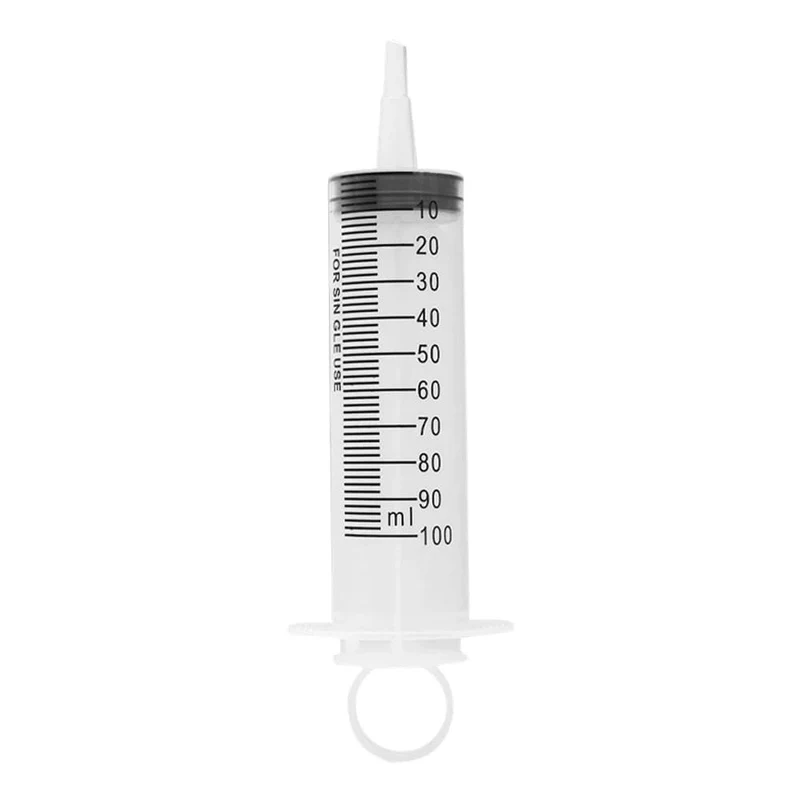 100 ml Flüssigkeitsspritze, Kleberfüllung, Kunststoffspritze, steril, Nährstoff, ohne Nadel, Bewässerung, Nachfüllen für industrielle Hydrokultur