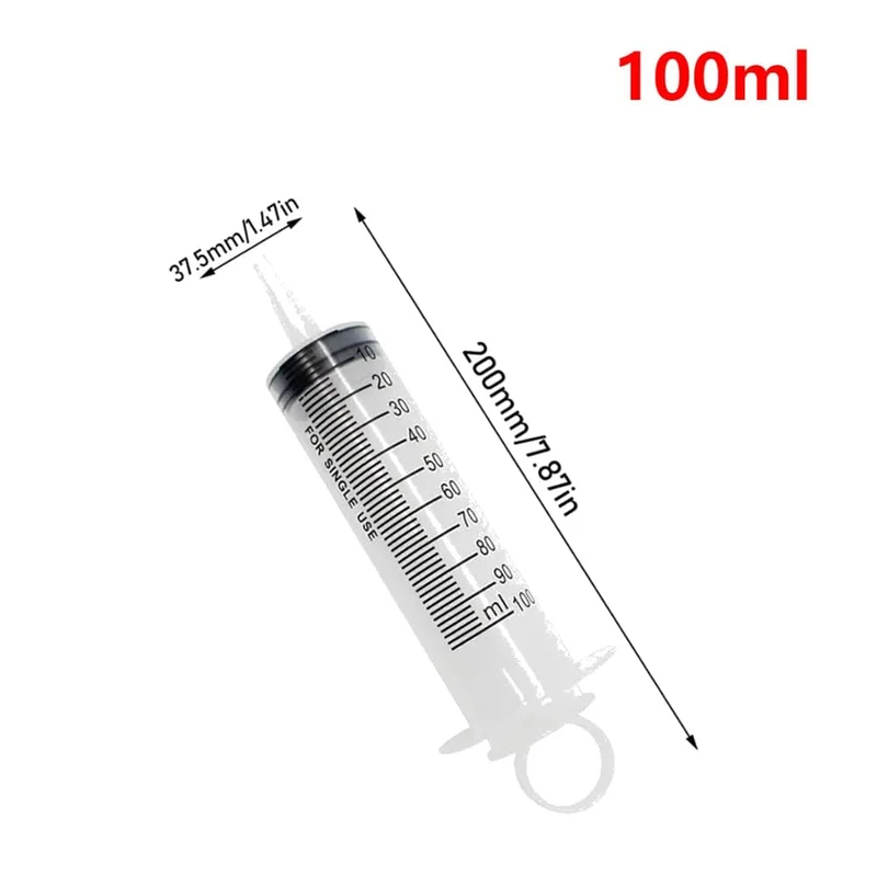 100 ml Flüssigkeitsspritze, Kleberfüllung, Kunststoffspritze, steril, Nährstoff, ohne Nadel, Bewässerung, Nachfüllen für industrielle Hydrokultur