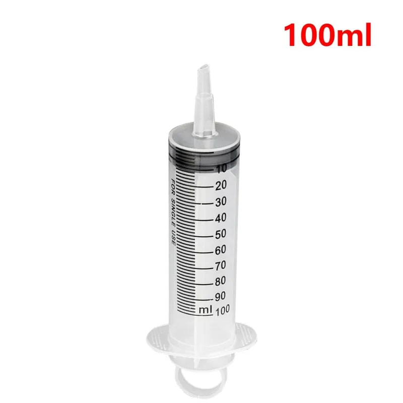 100 ml Flüssigkeitsspritze, Kleberfüllung, Kunststoffspritze, steril, Nährstoff, ohne Nadel, Bewässerung, Nachfüllen für industrielle Hydrokultur