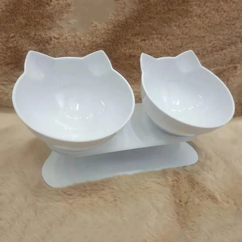 Rutschfeste Katzen-Einzel-Doppel-Haustiernäpfe mit Ständer, Futter- und Wassernäpfe, Neigungsständer, Futterspender für Katzen, Füttern von Kätzchenbedarf