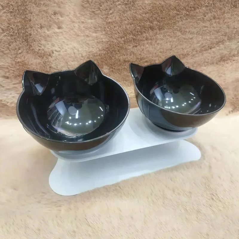 Rutschfeste Katzen-Einzel-Doppel-Haustiernäpfe mit Ständer, Futter- und Wassernäpfe, Neigungsständer, Futterspender für Katzen, Füttern von Kätzchenbedarf