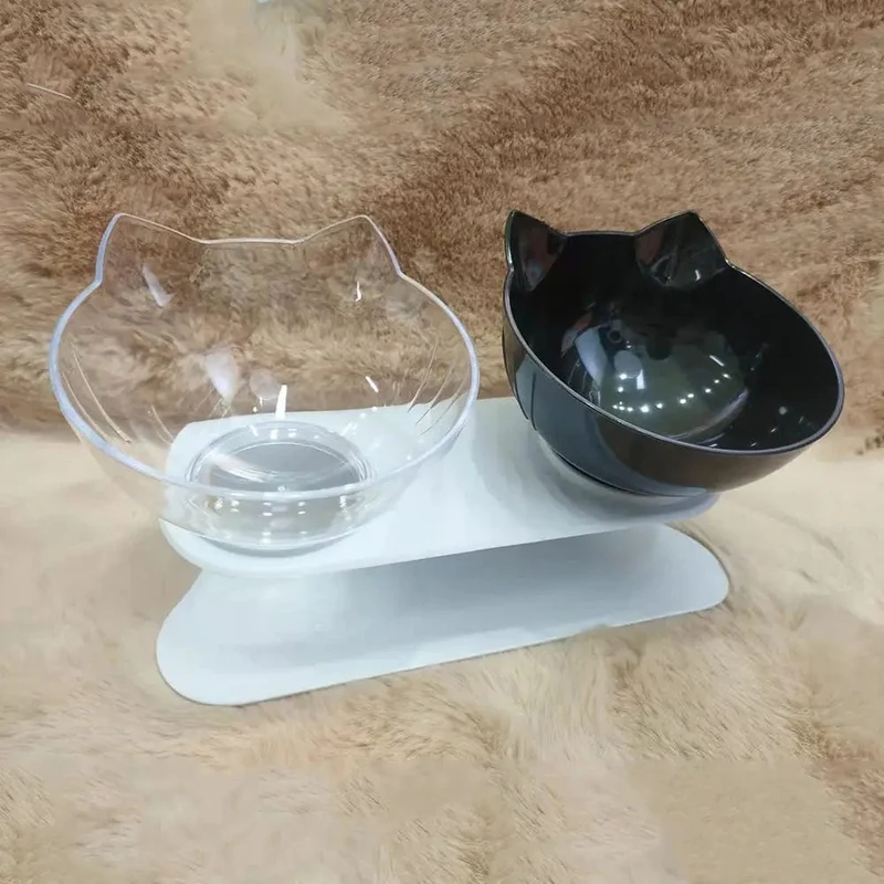 Rutschfeste Katzen-Einzel-Doppel-Haustiernäpfe mit Ständer, Futter- und Wassernäpfe, Neigungsständer, Futterspender für Katzen, Füttern von Kätzchenbedarf