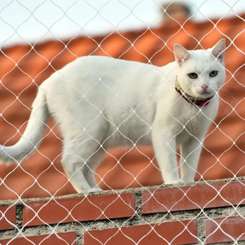 Katzen-Sicherheitsnetz, Nylon-Schutznetz, transparentes Netz für Balkon und Fenster, für Baby-Kind-Fallnetzzaun