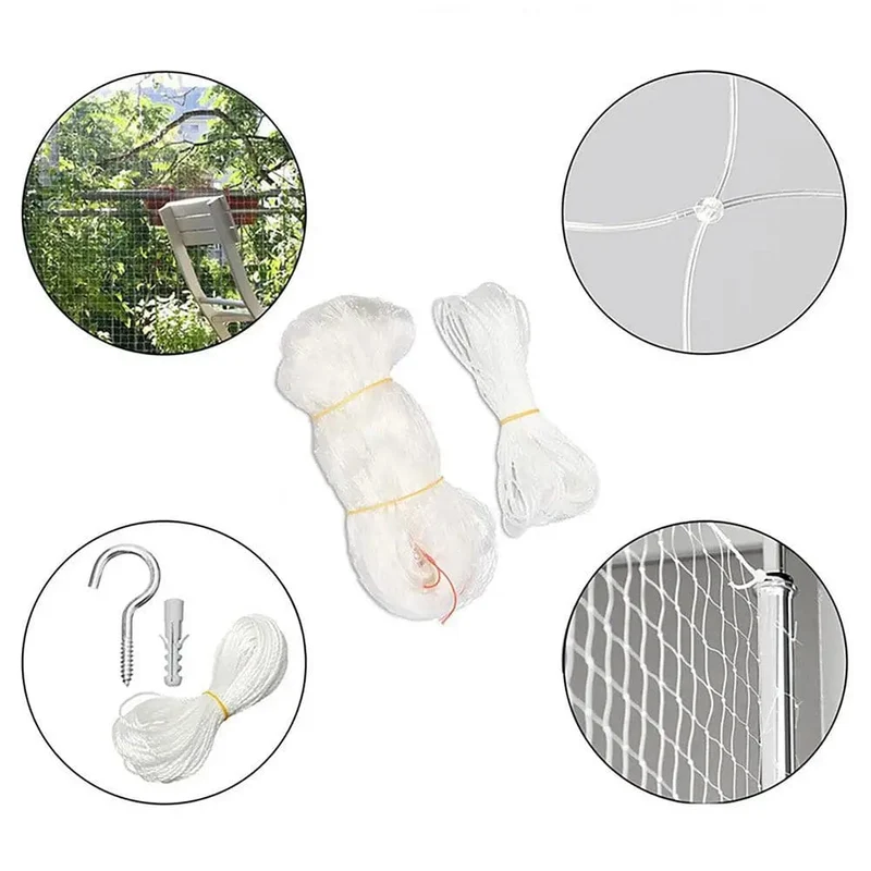 Katzen-Sicherheitsnetz, Nylon-Schutznetz, transparentes Netz für Balkon und Fenster, für Baby-Kind-Fallnetzzaun