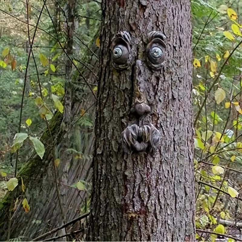 1 Stück, kreativer Baumgesicht-Anhänger für die Gartendekoration im Freien