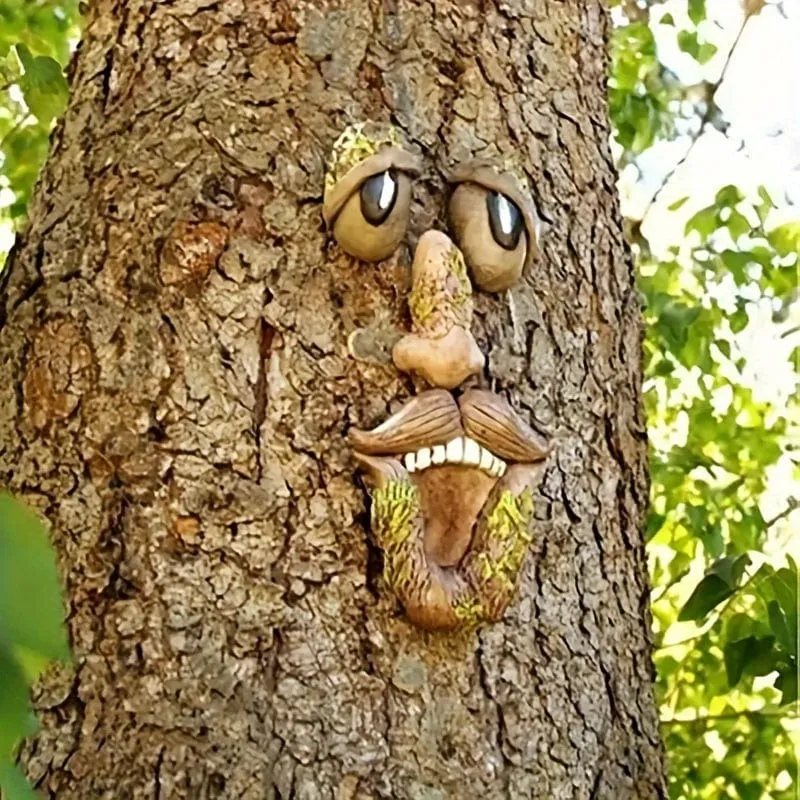 1 Stück, kreativer Baumgesicht-Anhänger für die Gartendekoration im Freien