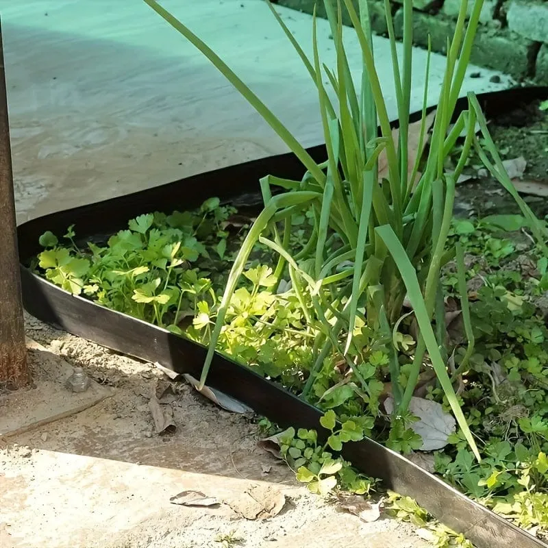 1 Packung Landschaftseinfassungen ohne Graben, Blumenbeeteinfassungen Rasenkanten Garteneinfassungen ohne Graben, Landschaftsbauumrandung Gummikanten Wildblumen-Gartenränder Hofeinfassungen 10.0 Meter (30 Nägel senden)