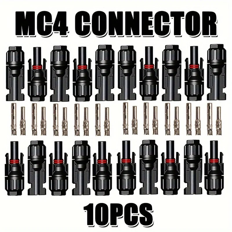 10 Paare, Solarstecker MC4-Stecker männlich weiblich Solarpanel-Stecker für 2.5/4/6 mm2 Solarkabel Solaranlage Solarpanel Photovoltaik-Anschluss