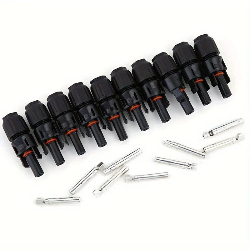 10 Paare, Solarstecker MC4-Stecker männlich weiblich Solarpanel-Stecker für 2.5/4/6 mm2 Solarkabel Solaranlage Solarpanel Photovoltaik-Anschluss
