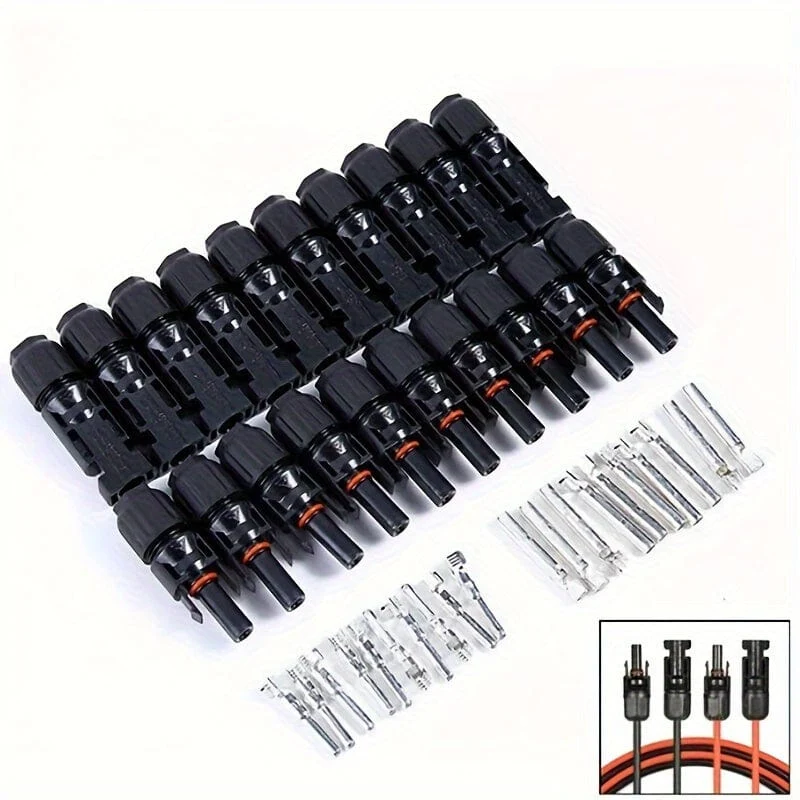 10 Paare, Solarstecker MC4-Stecker männlich weiblich Solarpanel-Stecker für 2.5/4/6 mm2 Solarkabel Solaranlage Solarpanel Photovoltaik-Anschluss