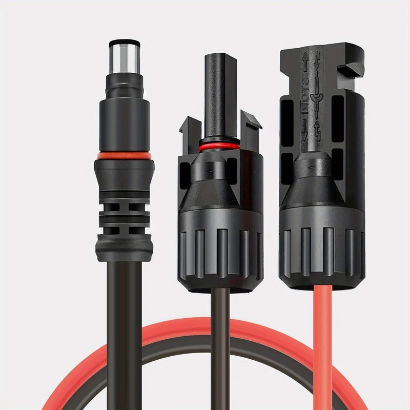 1 Stück Solarpanel-Stecker auf 8 mm Adapterkabel, Solar-Stecker-Verlängerungskabel 3.3 Fuß 14 AWG, kompatibel mit Solar-Stecker, DC 8 mm Eingang, Solargenerator, tragbares Kraftwerk (3.3 Fuß/1 m)