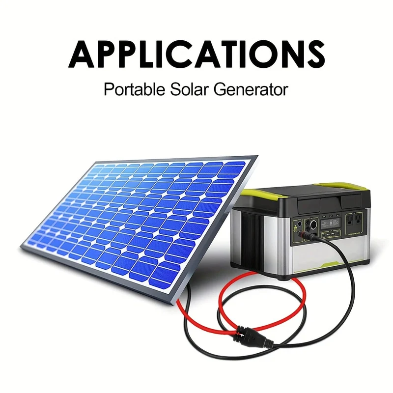 1 Stück Solarpanel-Stecker auf 8 mm Adapterkabel, Solar-Stecker-Verlängerungskabel 3.3 Fuß 14 AWG, kompatibel mit Solar-Stecker, DC 8 mm Eingang, Solargenerator, tragbares Kraftwerk (3.3 Fuß/1 m)