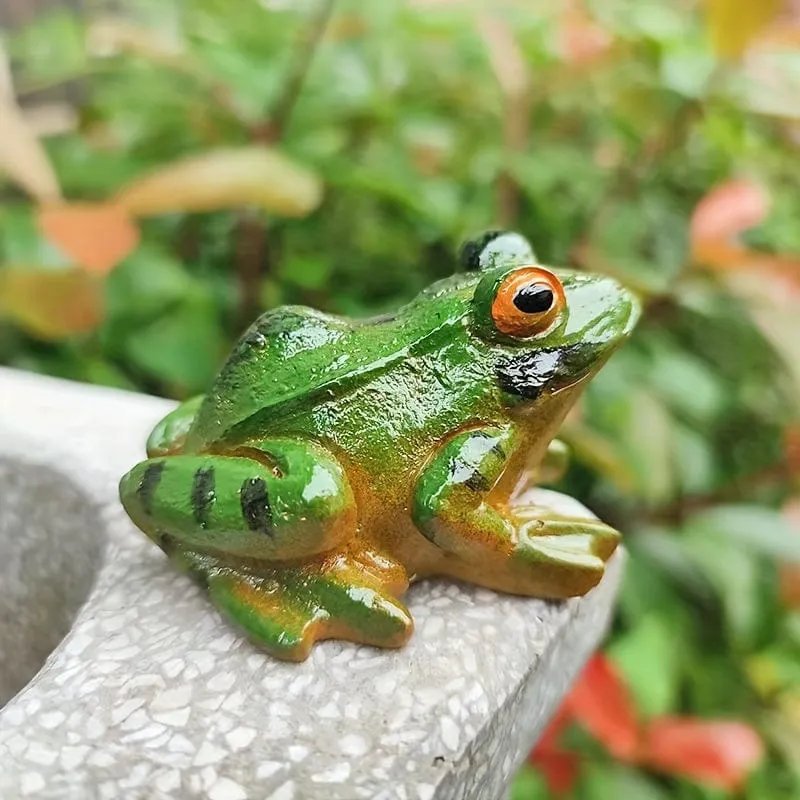 1 Stück Mikro-Landschaftssimulation, Frosch-Ornamente, Gartenarbeit, Bonsai, saftig, dekoratives Landschaftszubehör, Mini-Dekorationsornamente für drinnen und draußen