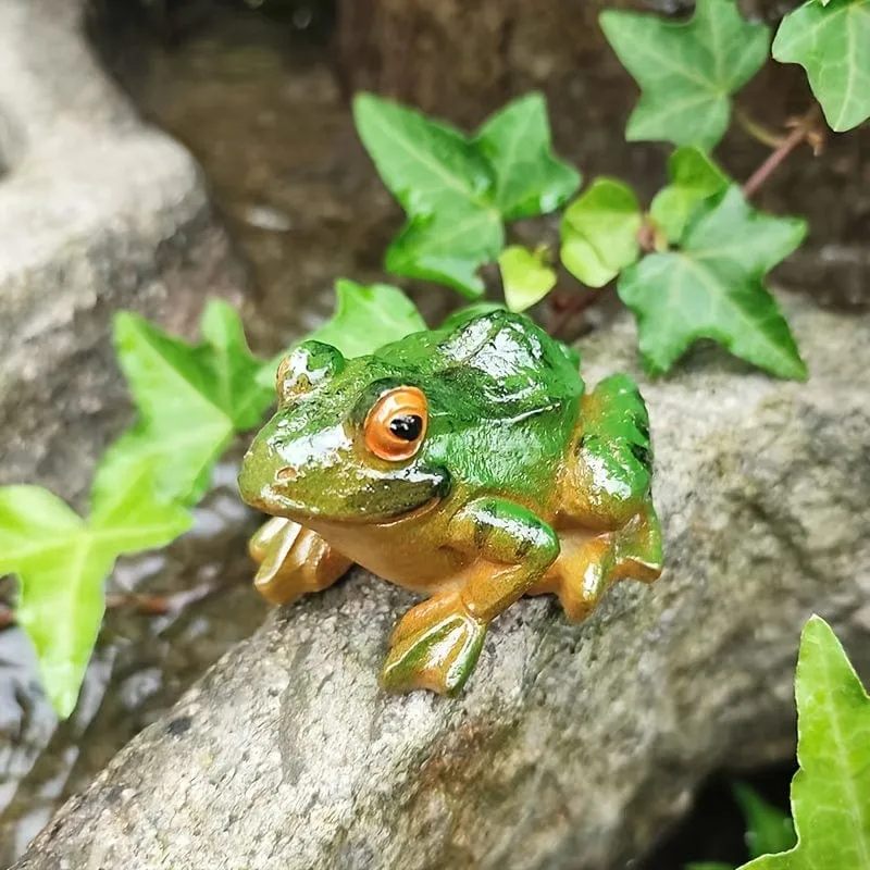1 Stück Mikro-Landschaftssimulation, Frosch-Ornamente, Gartenarbeit, Bonsai, saftig, dekoratives Landschaftszubehör, Mini-Dekorationsornamente für drinnen und draußen