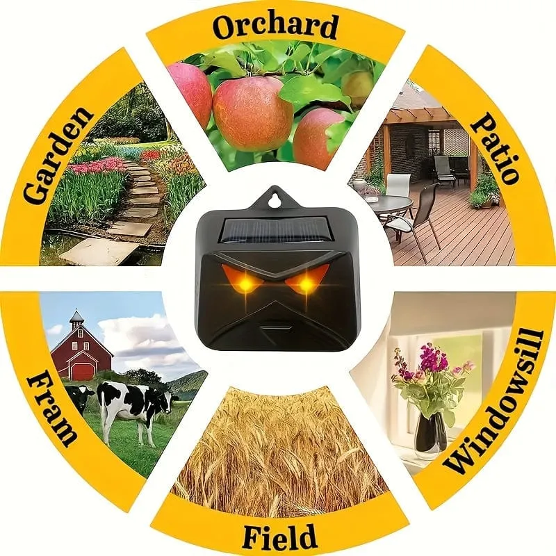 1 Packung, halten Sie Wildtiere fern mit Solar-Nachttiervertreiber, rotes LED-Licht, wasserdicht, Raubtierabwehrmittel für Gärten, Bauernhöfe und Hühnerställe, Stroboskoplicht, wirksame Hirschabwehr für den Außenbereich