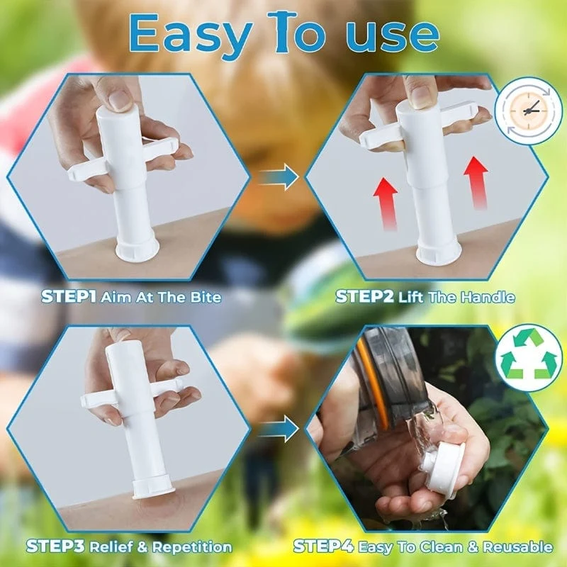 1 Stück, Saugwerkzeug, Giftentferner, Insektenstiche und Bienen-/Wespenstiche, natürliche Linderung von Insektenstichen, chemikalienfrei, Insektenfallen für den Innenbereich für Garten, Zimmer, Küche, Pflanzen, Schädlingsbekämpfungszubehör (weiß/einzeln)