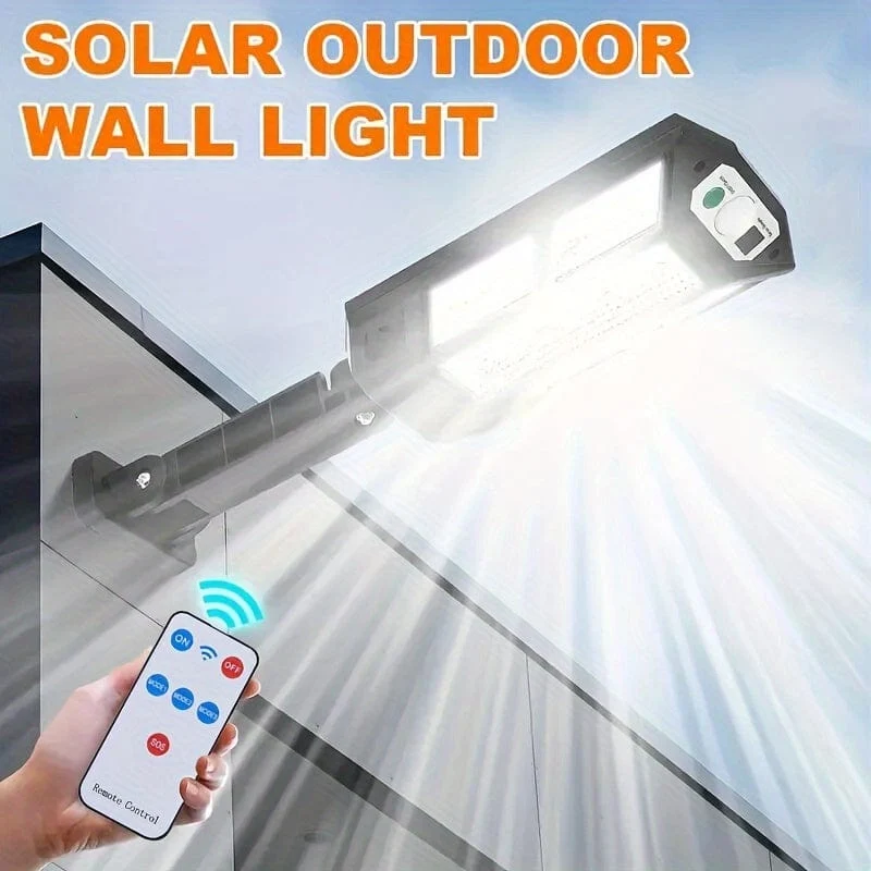 1PC 6500K Superhelle LED-Solar-Wandleuchte, Bewegungssensor, 3 Beleuchtungsmodus-Licht, Outdoor-Garten-Sicherheitsstraßen-Yard-Lampe Solar-Gartenlampe mit Batterie