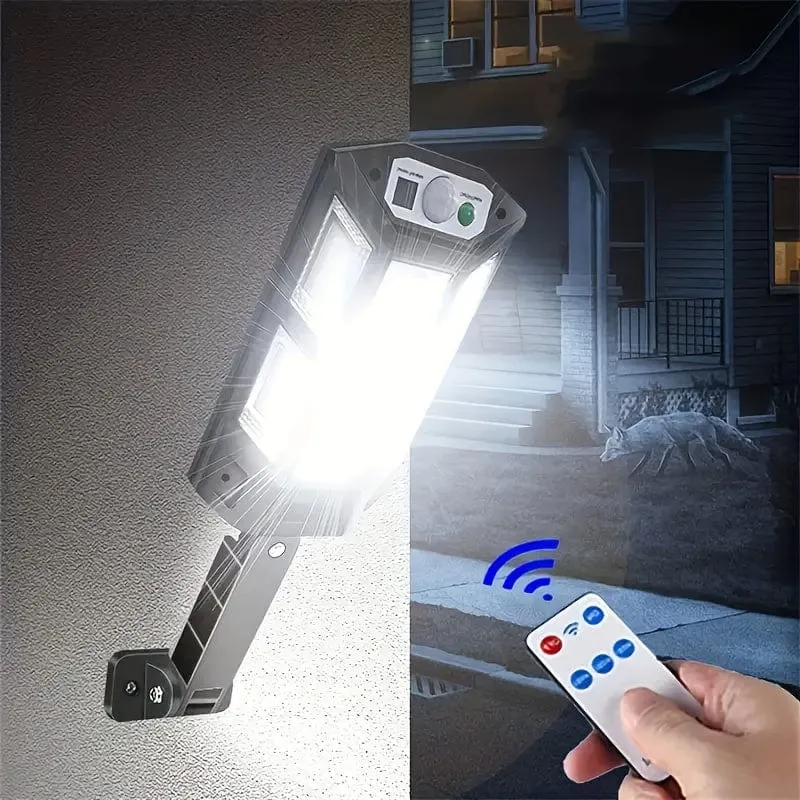 1PC 6500K Superhelle LED-Solar-Wandleuchte, Bewegungssensor, 3 Beleuchtungsmodus-Licht, Outdoor-Garten-Sicherheitsstraßen-Yard-Lampe Solar-Gartenlampe mit Batterie