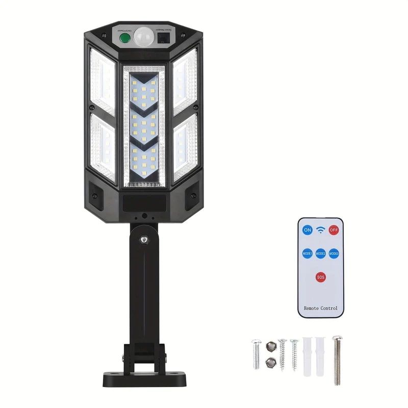 1PC 6500K Superhelle LED-Solar-Wandleuchte, Bewegungssensor, 3 Beleuchtungsmodus-Licht, Outdoor-Garten-Sicherheitsstraßen-Yard-Lampe Solar-Gartenlampe mit Batterie