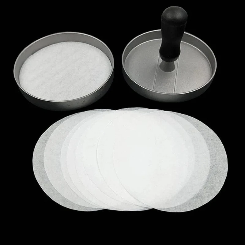200 Stück/Packung, Hamburger-Patty-Papier, 10 cm, antihaftbeschichtete Patty-Papierbögen für Burgerpresse, Patty-Serperate und Kuchenbacken, Burger-Lebensmitteleinlage, gefrorener Hackbraten-Trenner, Küchenutensilien, Grillwerkzeug