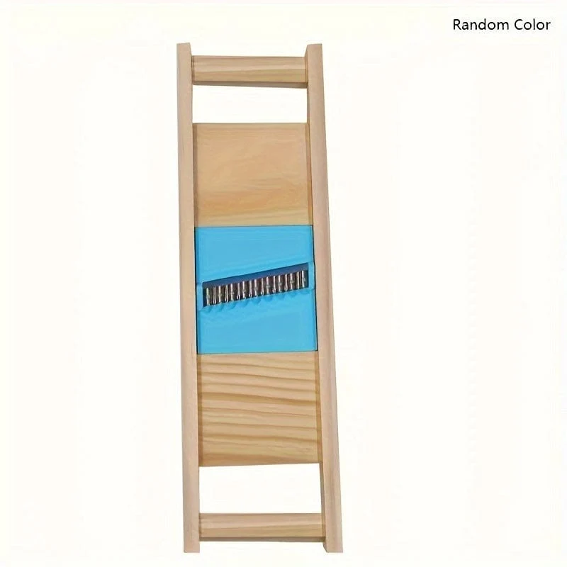 1 Stück, Kartoffel-Gitterschneider, gewellter Häcksler aus Holz, Kartoffelschneider, Gemüseschneider, multifunktionale Gurkenschneider, Gemüseschneider, Küchenutensilien, Küchenhelfer
