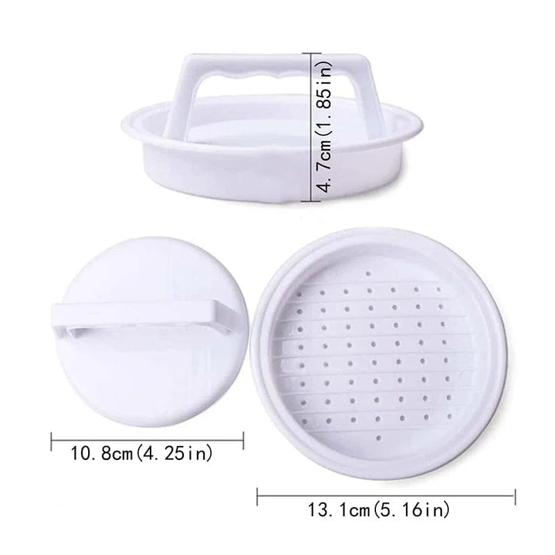 1 Stück Burgerpresse, Hamburgerpresse, Patty-Maker-Form, perfekt dimensionierte Burger-Formringe, leicht zu lösende Hamburger-Patty-Presse für BBQ-Grill-Zubehör