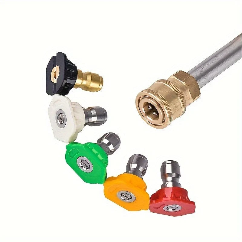 2 Stück 16" Edelstahl 1/4" Schnellanschluss-Hochdruckreinigerlanze, Hochdruckreiniger-Verlängerungsstab