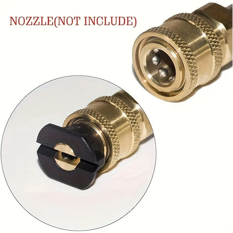 2 Stück 16" Edelstahl 1/4" Schnellanschluss-Hochdruckreinigerlanze, Hochdruckreiniger-Verlängerungsstab