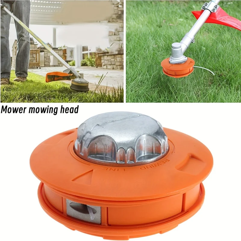 1 Stück Alloy Universal Twister Bump Feed Line Trimmerkopf Whipper Freischneider Freischneider, Gewindegröße M10x1.25 Linkshänder-Rasenmäher