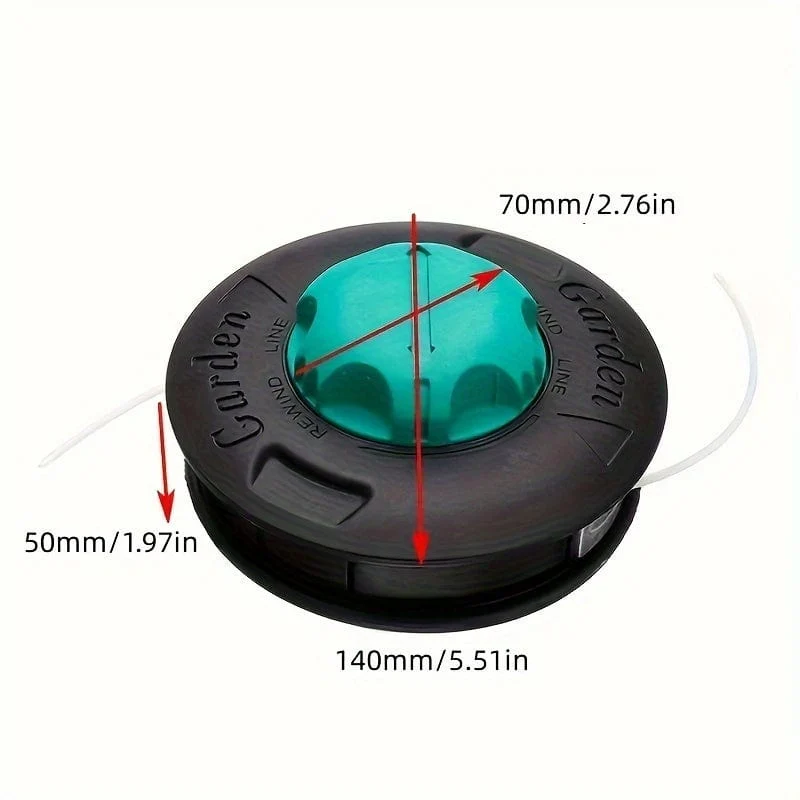 1 Stück Alloy Universal Twister Bump Feed Line Trimmerkopf Whipper Freischneider Freischneider, Gewindegröße M10x1.25 Linkshänder-Rasenmäher