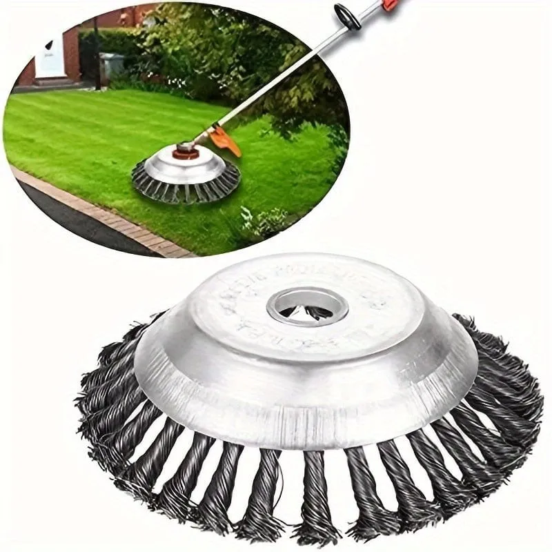 1 Stück Garten-Rasenmäher-Kopf-Unkrautbürste, Speichenrad, Garten-Unkrautbürste, Rasenmäher, Grasschneider, Schneidwerkzeug