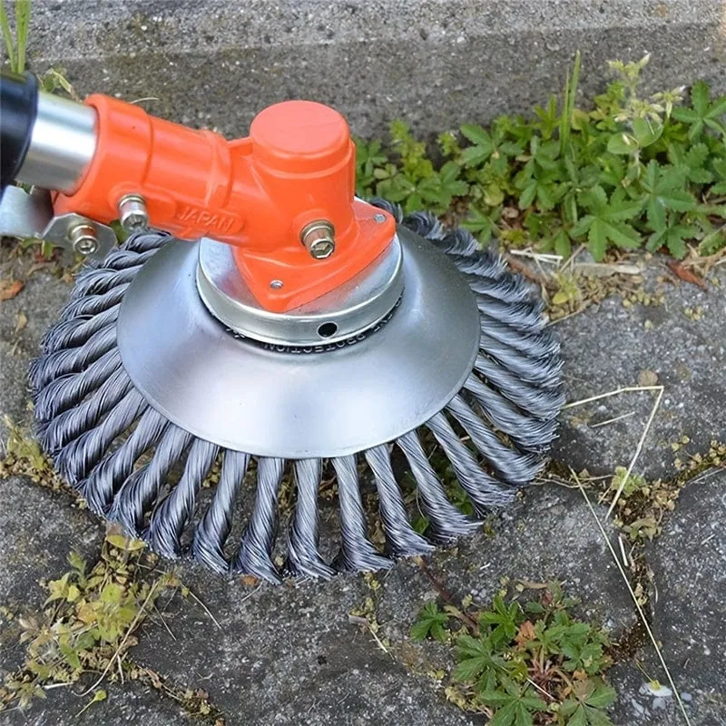 1 Stück Garten-Rasenmäher-Kopf-Unkrautbürste, Speichenrad, Garten-Unkrautbürste, Rasenmäher, Grasschneider, Schneidwerkzeug