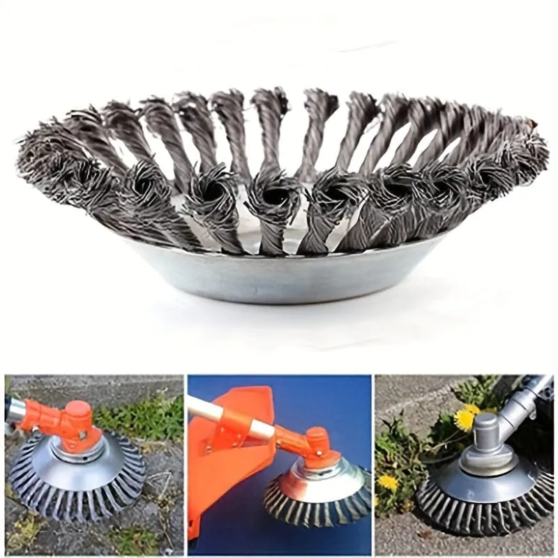 1 Stück Garten-Rasenmäher-Kopf-Unkrautbürste, Speichenrad, Garten-Unkrautbürste, Rasenmäher, Grasschneider, Schneidwerkzeug
