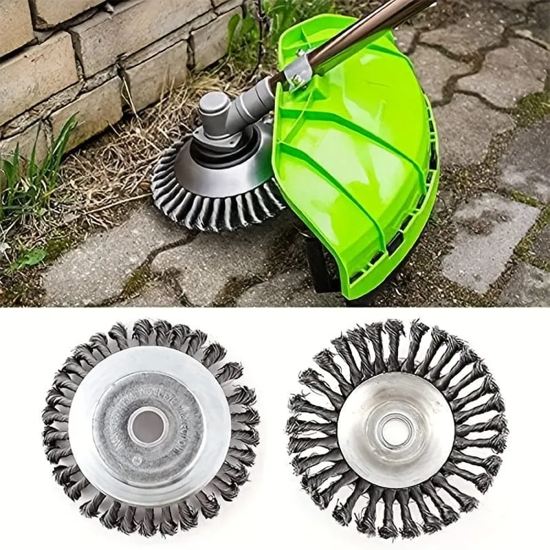 1 Stück Garten-Rasenmäher-Kopf-Unkrautbürste, Speichenrad, Garten-Unkrautbürste, Rasenmäher, Grasschneider, Schneidwerkzeug