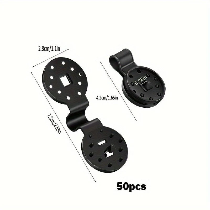 50 Stück Schattentuch-Clips, runde Kunststoff-Sonnenschutz-Clips, schwarze Sonnenschutznetz-Befestigungsclips, Schattenstoff-Clips für Sonnenschutznetze, Vogelschutznetze, Gartennetze, Schattennetze, Schattenstoff-Zubehör
