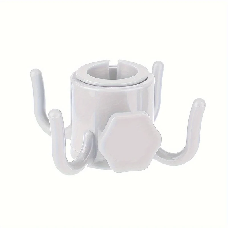 1 Stück Regenschirm-Überdachung, 4 Zinken, langlebiger Strandschirm-Hängehaken, Kunststoff-Schirmhaken, hängender Strandschirm-Aufhänger, Clips-Halter (Farbe: Weiß)