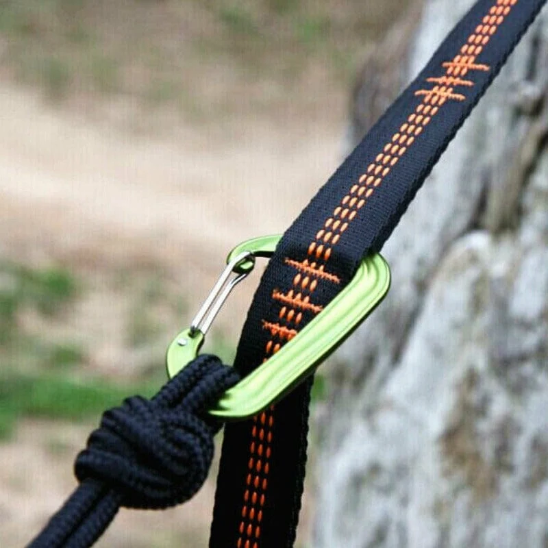 2 Stück Hängemattengurte, speziell verstärkte Polyestergurte, 5 Ringe, hochbelastbare Hängemattengurte mit Widerhaken für Outdoor-Camping