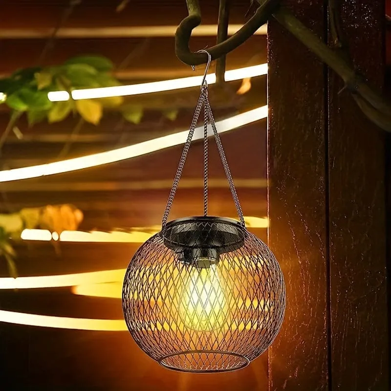 Verschönern Sie Ihren Außenbereich mit 2 Packungen verbesserter Solar-Hängelaternen – perfekt für Garten, Hof und Terrasse!