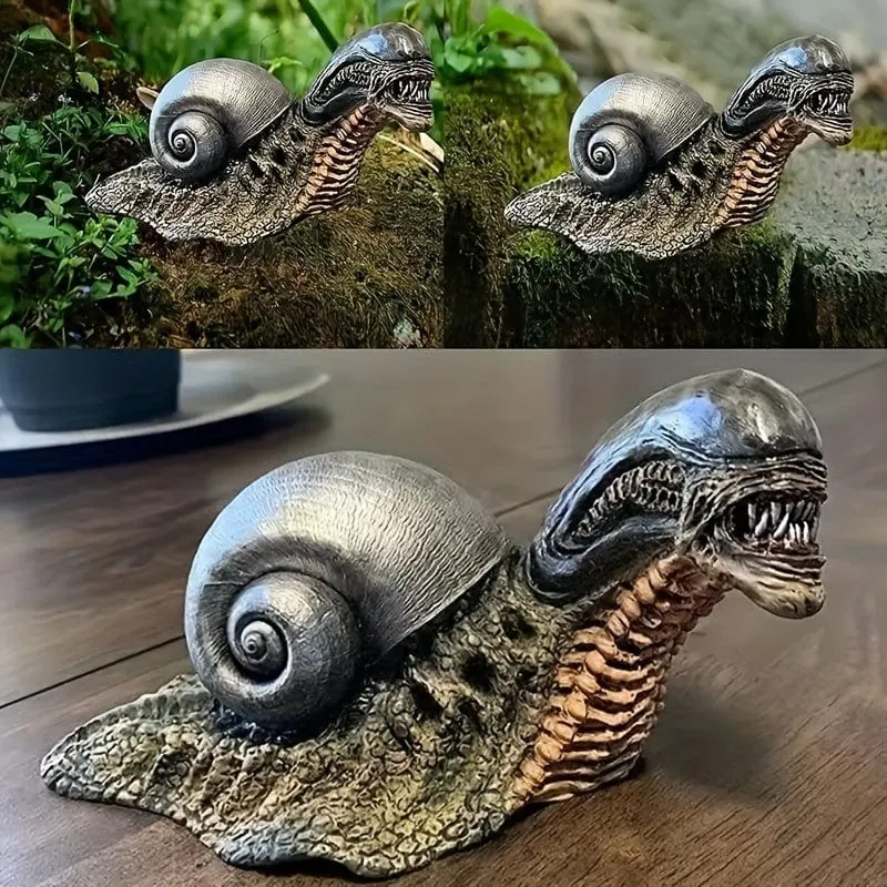 1-teiliges Alien-Schneckenstatuenmodell – Verleihen Sie Ihrem Garten oder Ihrer Inneneinrichtung eine lustige und einzigartige Note!