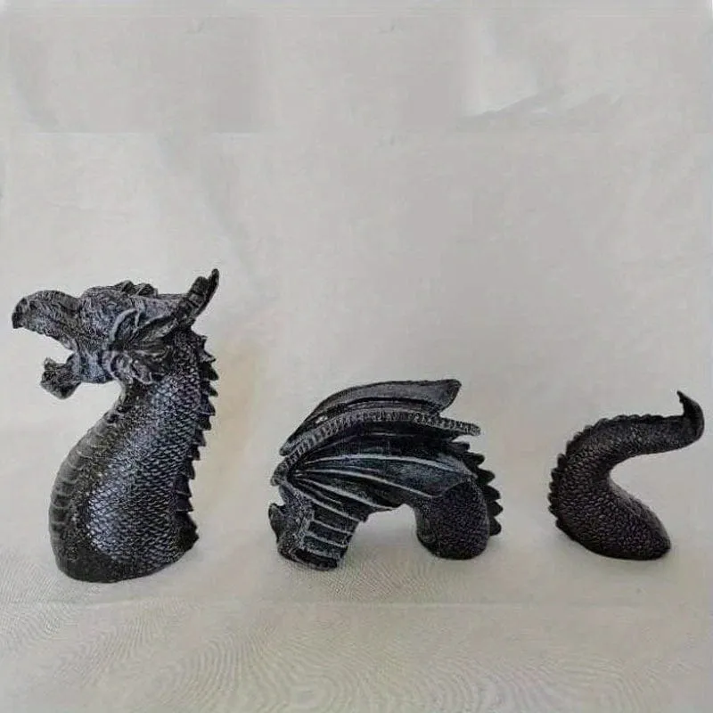 1 Stück, große Drachen-Harzstatue, gotische Kunstharz-Kunsthandwerksornamente, Baumdekoration, Raumdekoration, Heimdekoration, Szenendekoration, Desktop-Dekoration
