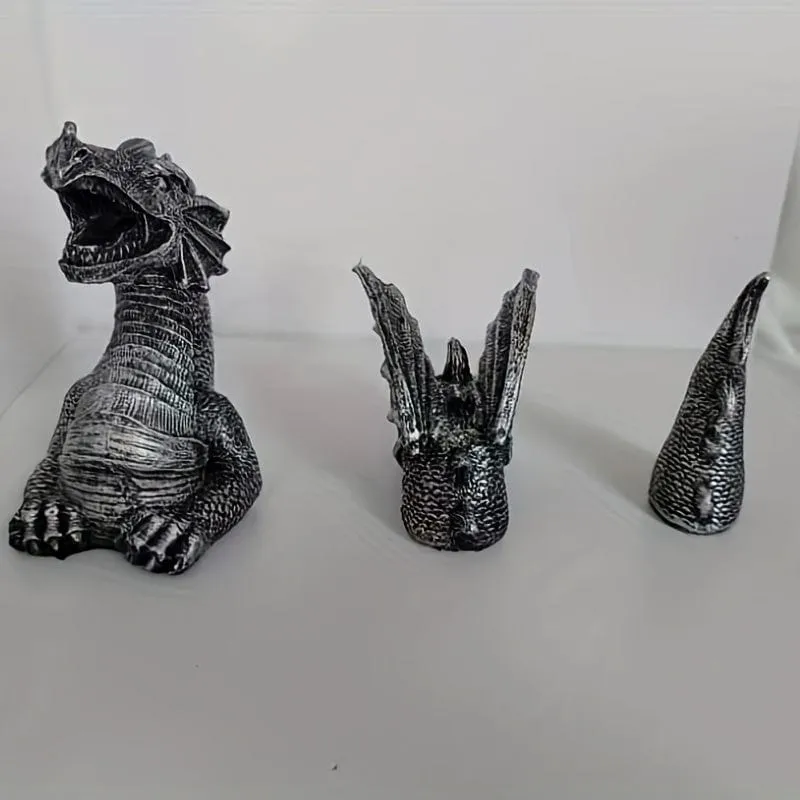 1 Stück, große Drachen-Harzstatue, gotische Kunstharz-Kunsthandwerksornamente, Baumdekoration, Raumdekoration, Heimdekoration, Szenendekoration, Desktop-Dekoration