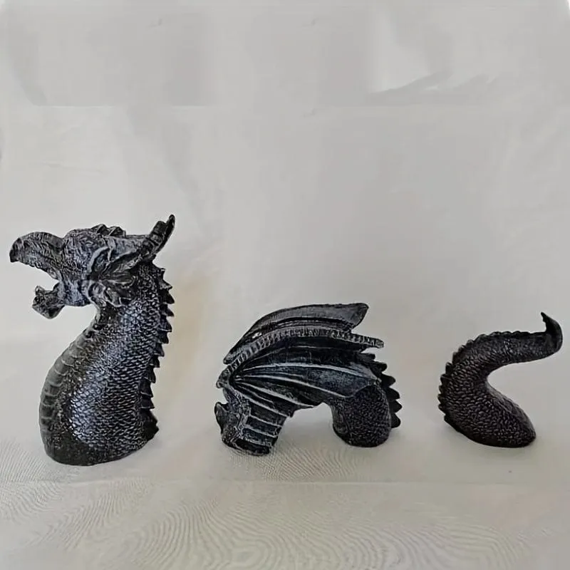1 Stück, große Drachen-Harzstatue, gotische Kunstharz-Kunsthandwerksornamente, Baumdekoration, Raumdekoration, Heimdekoration, Szenendekoration, Desktop-Dekoration