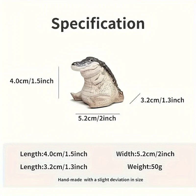1 Stück, kleine Krokodilstatuendekoration, geeignet für Garten, Schreibtisch, Rasen, Fensterbank, Innenhofdekoration, kreative kleine Dekoration