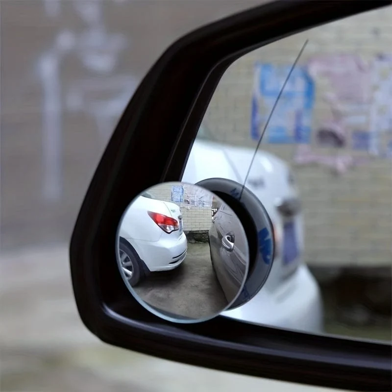 Neue 2 stücke Einstellbare Auto Blinden Fleck Glas Spiegel 360 Grad Seite Weitwinkel Rückspiegel Kleine Randlose Runde Spiegel sicheres Fahren
