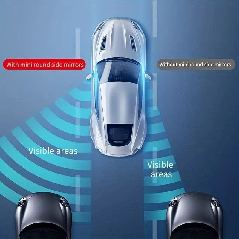 Neue 2 stücke Einstellbare Auto Blinden Fleck Glas Spiegel 360 Grad Seite Weitwinkel Rückspiegel Kleine Randlose Runde Spiegel sicheres Fahren